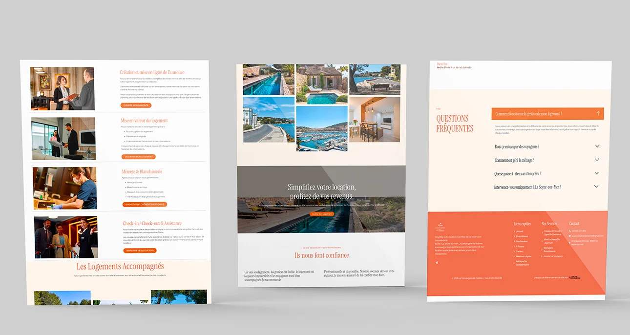 Site web livré à un client Vandixia — projet 3