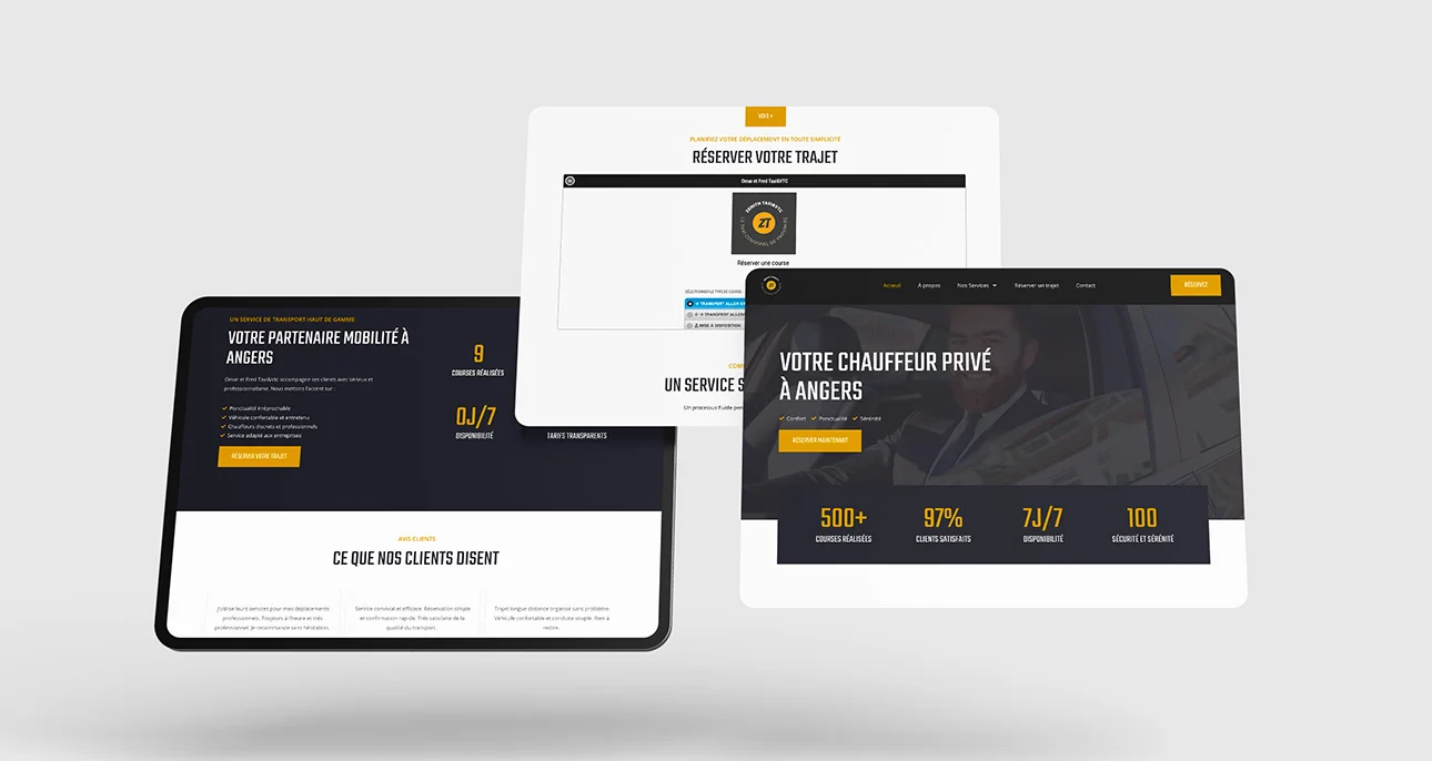 Site web livré à un client Vandixia — projet 7